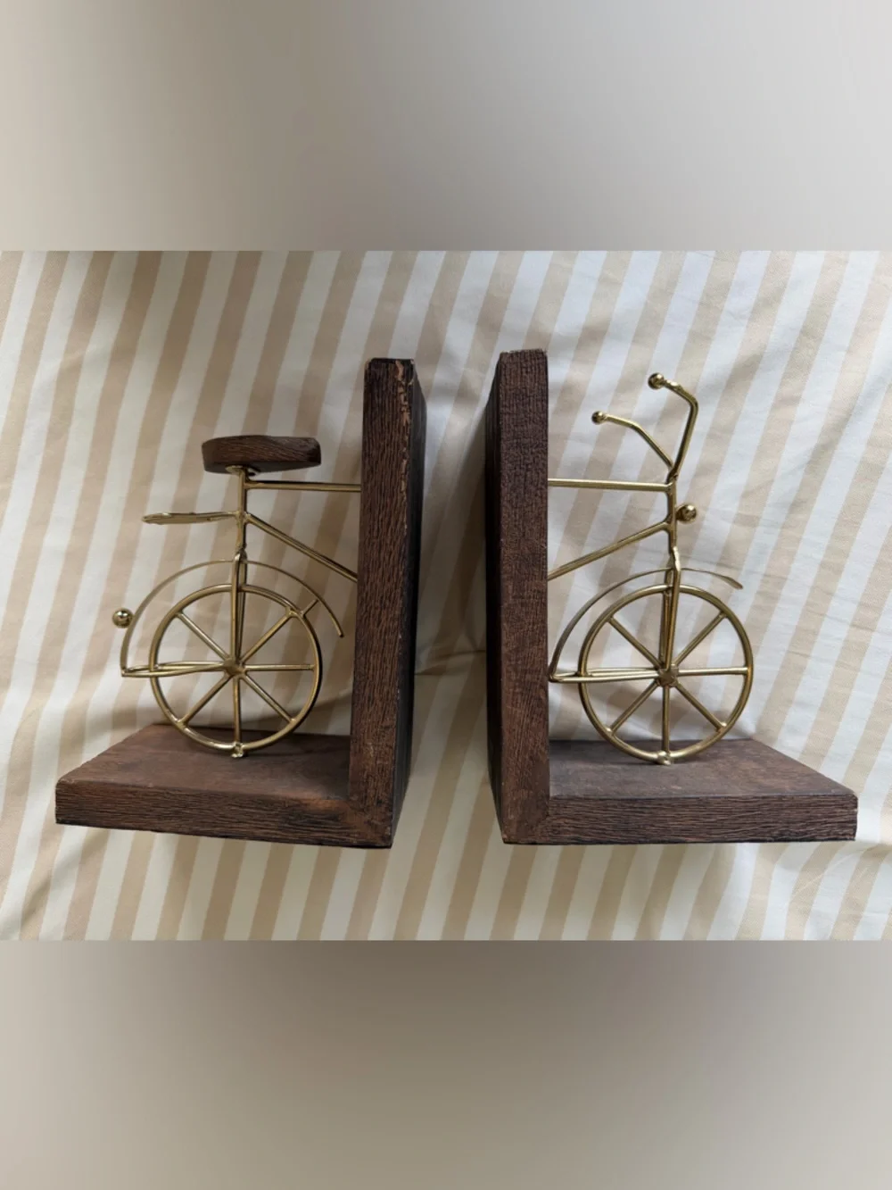 Brass Bicycle Book Holders